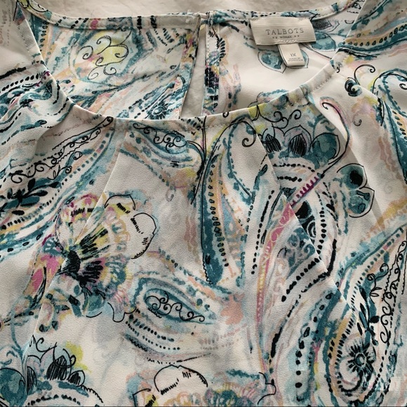Talbots Paisley Sleeveless Blouse - Picture 3 of 9
